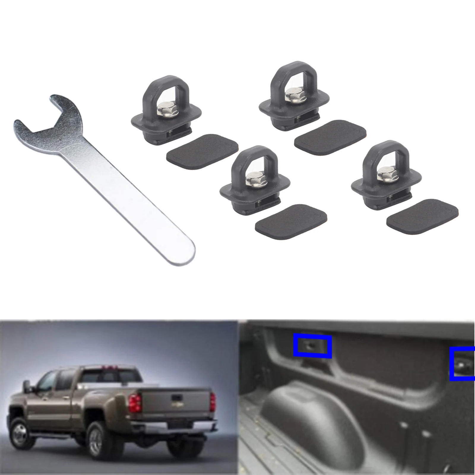 Universal Tie Down Anchors Hooks Tie Downs for Pickup Trucks