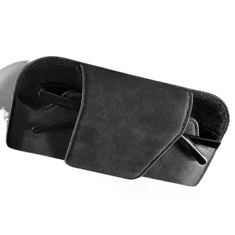 Car Glasses Case Auto Sun Visor Premium Suede Glasses Holder Wear-Resistant Sunglasses Protective Box Universal Cars Accessorie