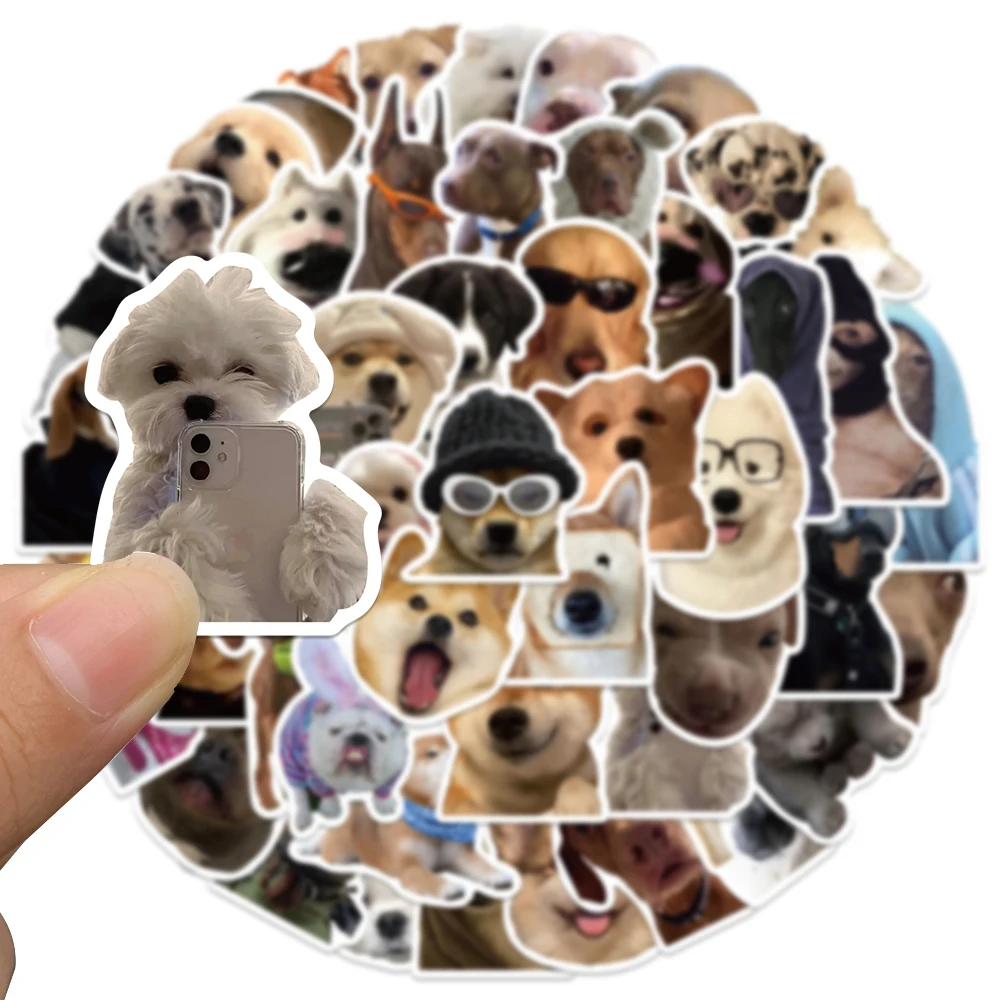 50pcs Cute Funny Dogs Stickers Cartoon Aesthetic Decals For Phone Laptop Suitcase Skateboard Refrigerator Waterproof Stickers