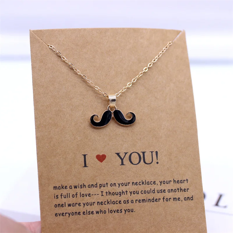 Trending Cute Classic Beard Pendant Necklace For Women Choker Chunky Necklaces Couple Friendship Party Jewelry Accessories New