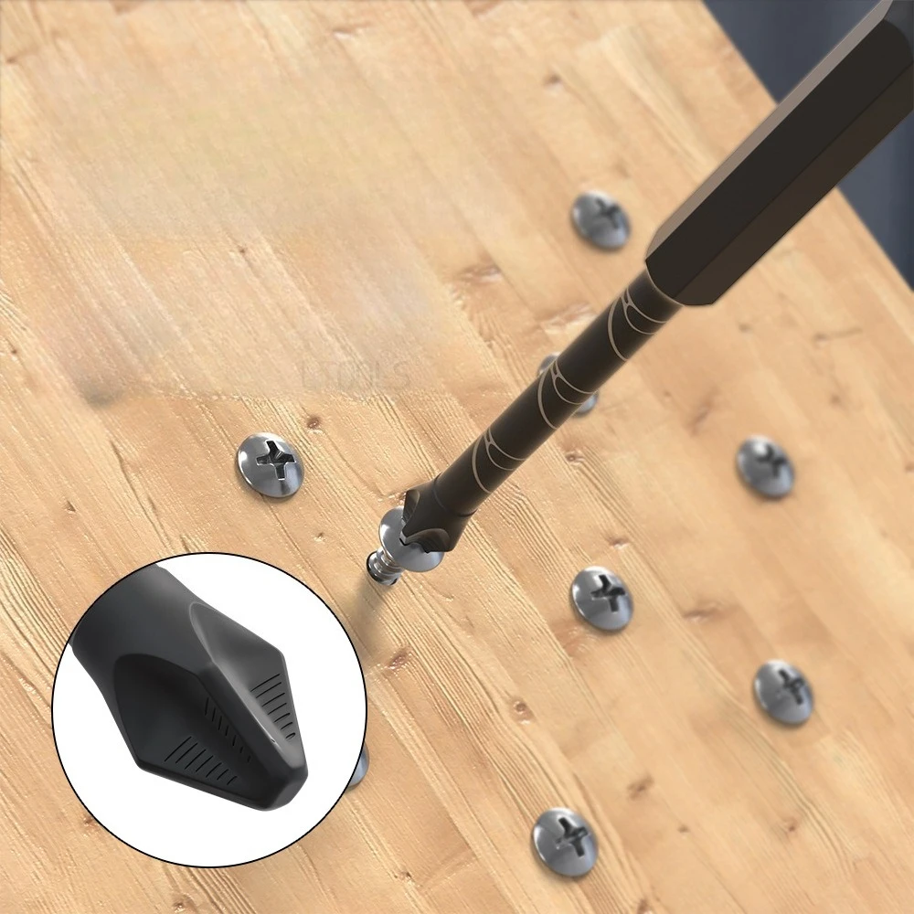 

PH2 Electric Alloy Screwdriver Head Hexagon Handle Black Printed Replaceable Cross Cutter Head Household Hardware Tools Parts