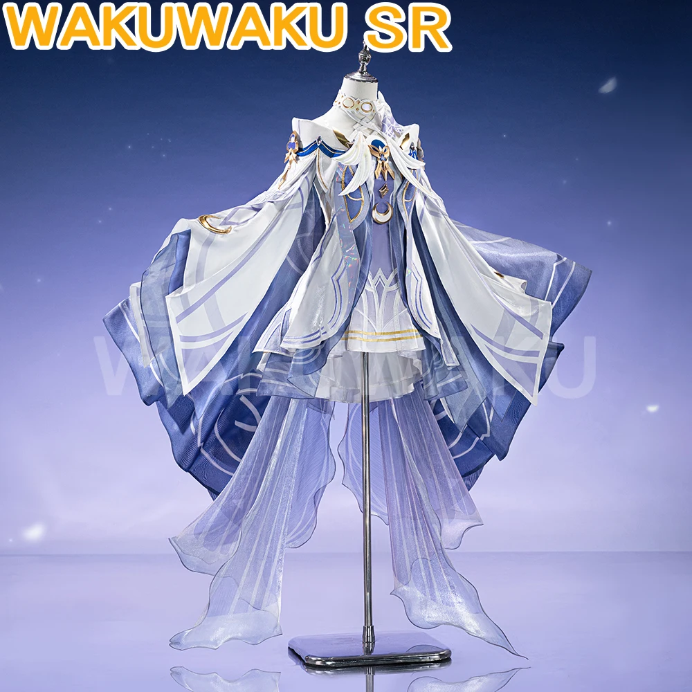 Columbina Cosplay Kostüm Spiel Genshin Impact WakuWaku-SR Damen Maidengewand Nod-Krai Halloween Kostüm Metallaccessoires