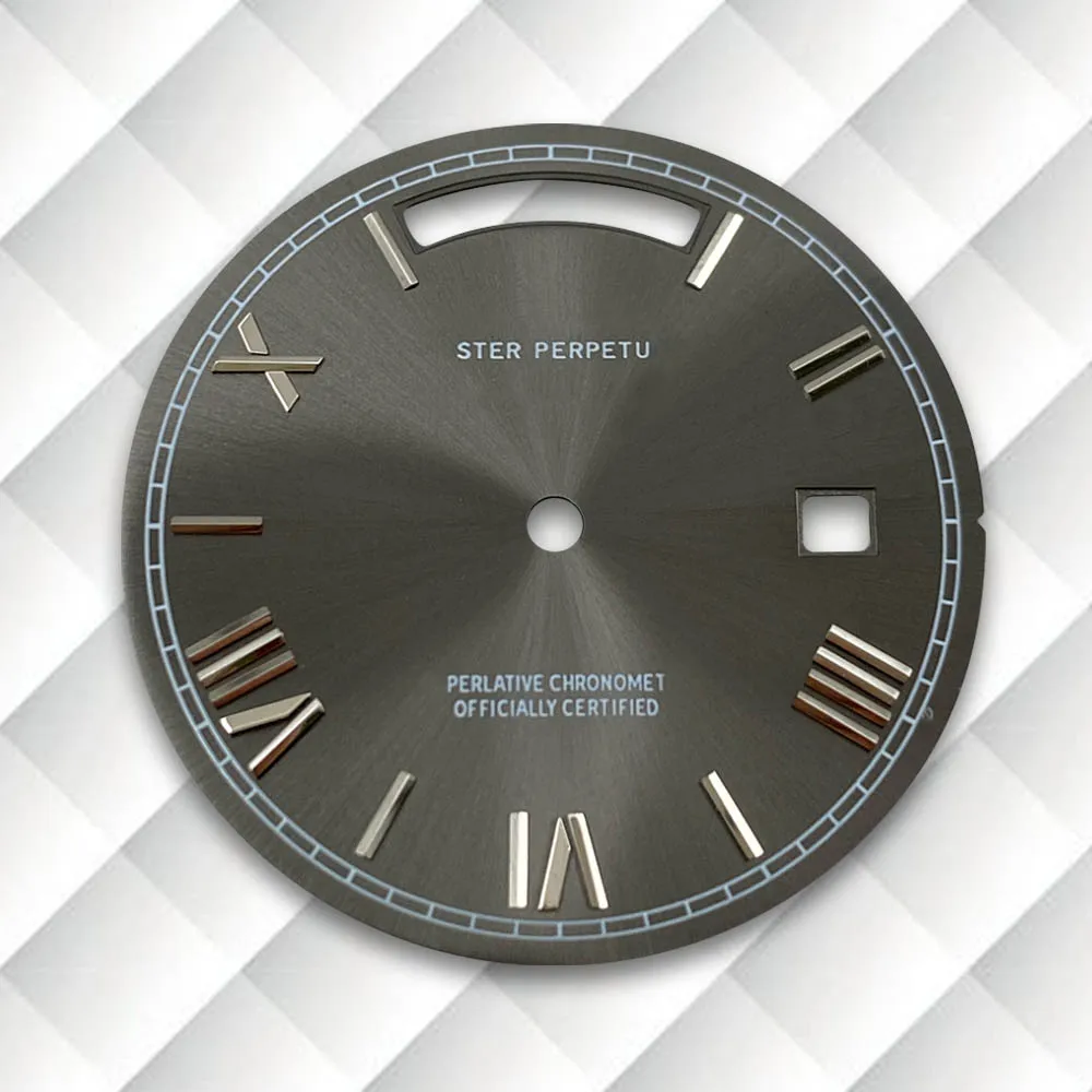 Latest styles 31mm S Logo Day And Date Rome Dial Suitable For 8285 Movement High Quality Dial Watch Modification Accessories