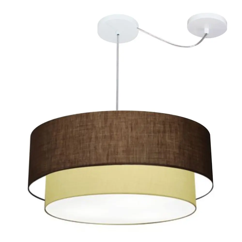 Coffee and Beige MJ-4367 Cylindrical Pendant For Dining and Being Table