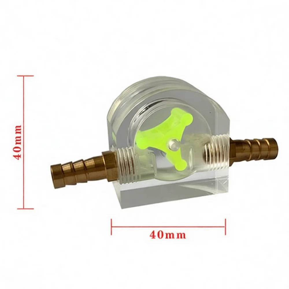 For Wanhong Water Flow Indicator CNC Spindle Cooling System Fluid Monitor Transparent Pipe Interface Safety Gauge Tool