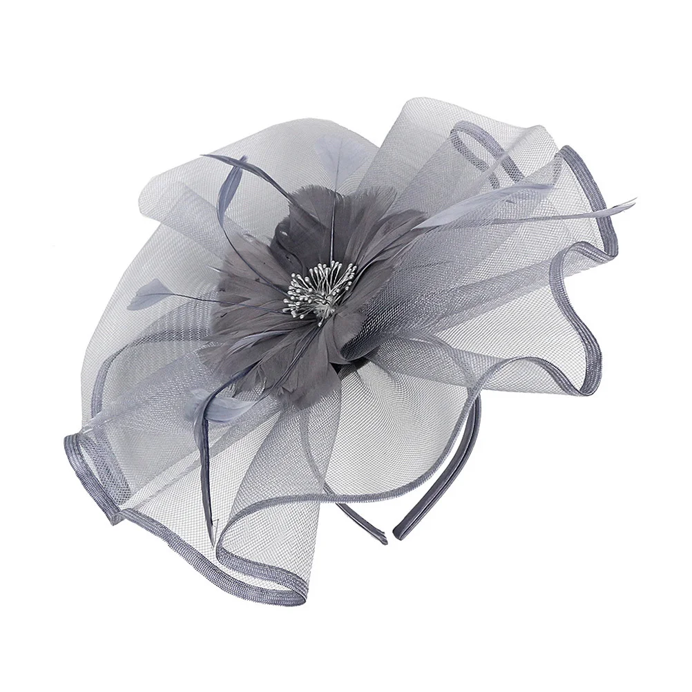 

Big Flower Headband Lightweight Festival Party Headdress For Women Fancy Ball Dance Cosplay Hat Hairband Gauze Design