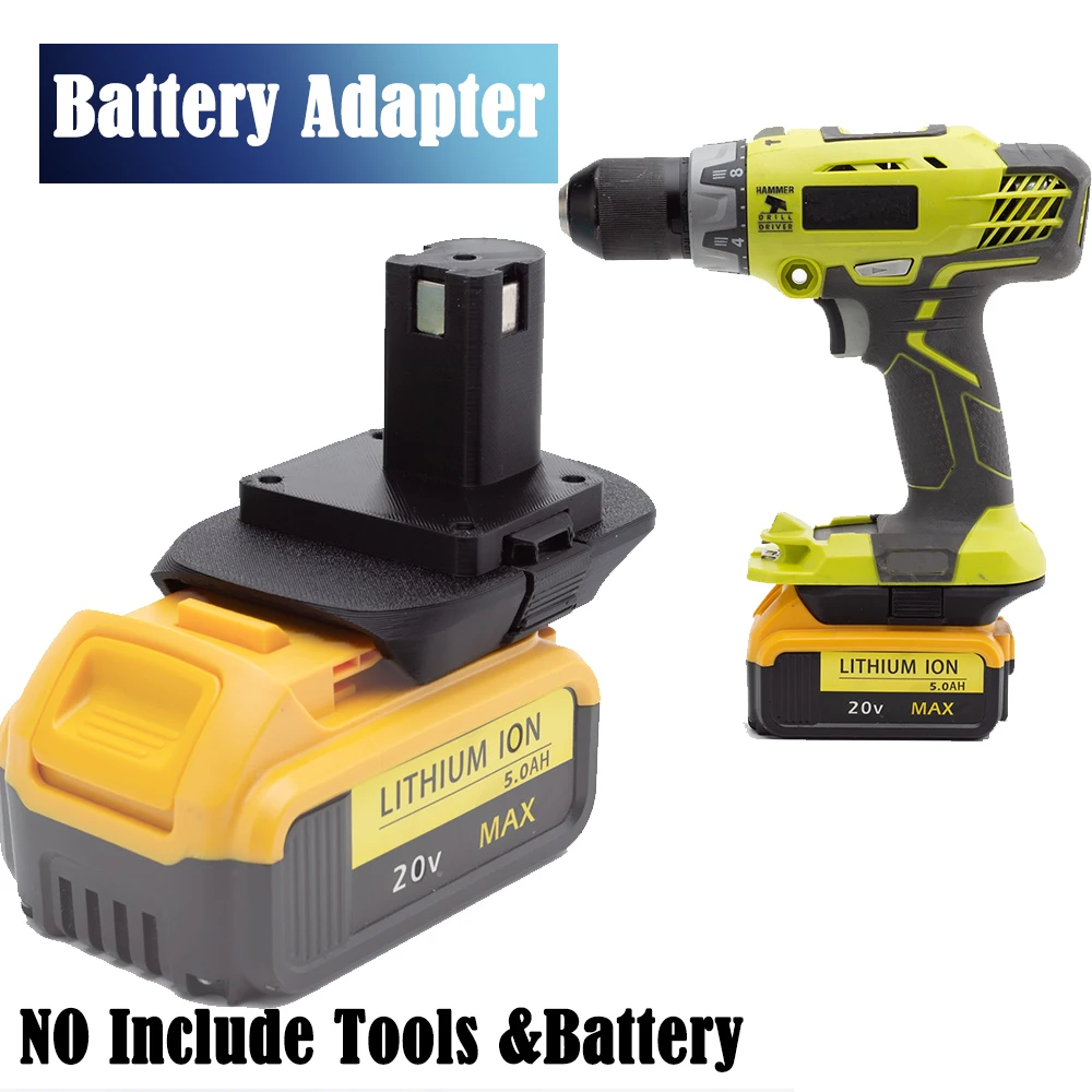 

Battery Converter Adpter For Dewalt 18V Lithium Battery to for Ryobi ONE+ 18v Battery Screwdriver Tool W/USB