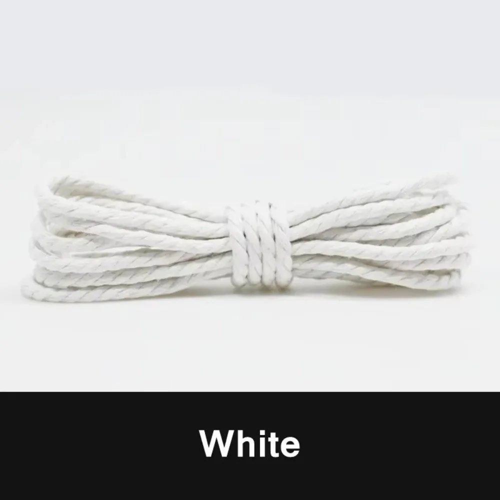 High Quality Leather Waxed Shoelaces Round Waterproof Boot Laces Cotton Replace Shoe Shoestring Shoes Accessories