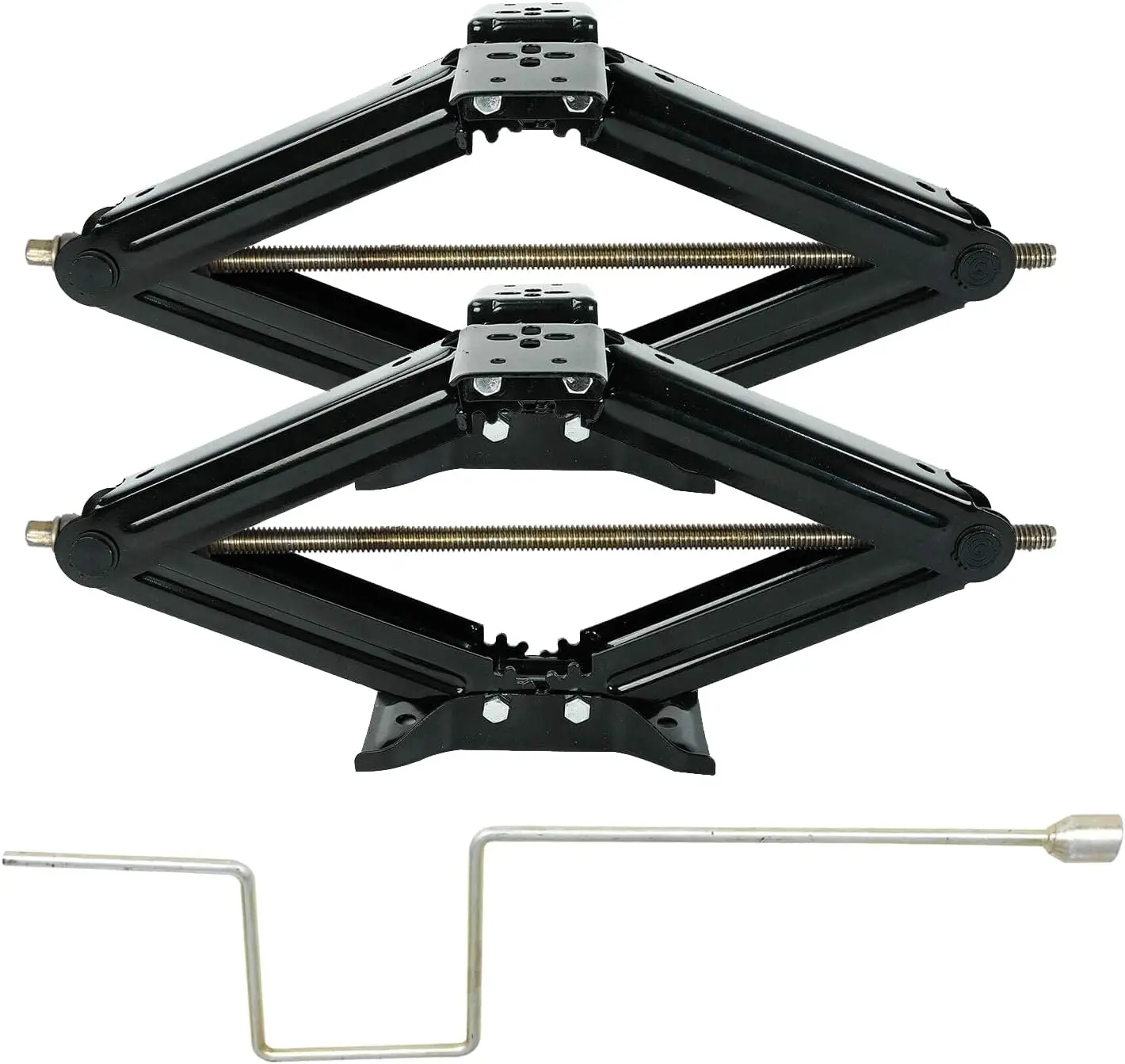 

Heavy Duty 5000 lb RV Scissor Jack Set of 2, Adjustable 24" Height for Camper Trailer Leveling