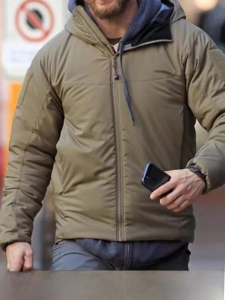 

Thickened Winter Outdoor Jacket Men's Warm Windproof Cotton Clothes Standard Fit Zipper Closure Casual Fashion Urban Style