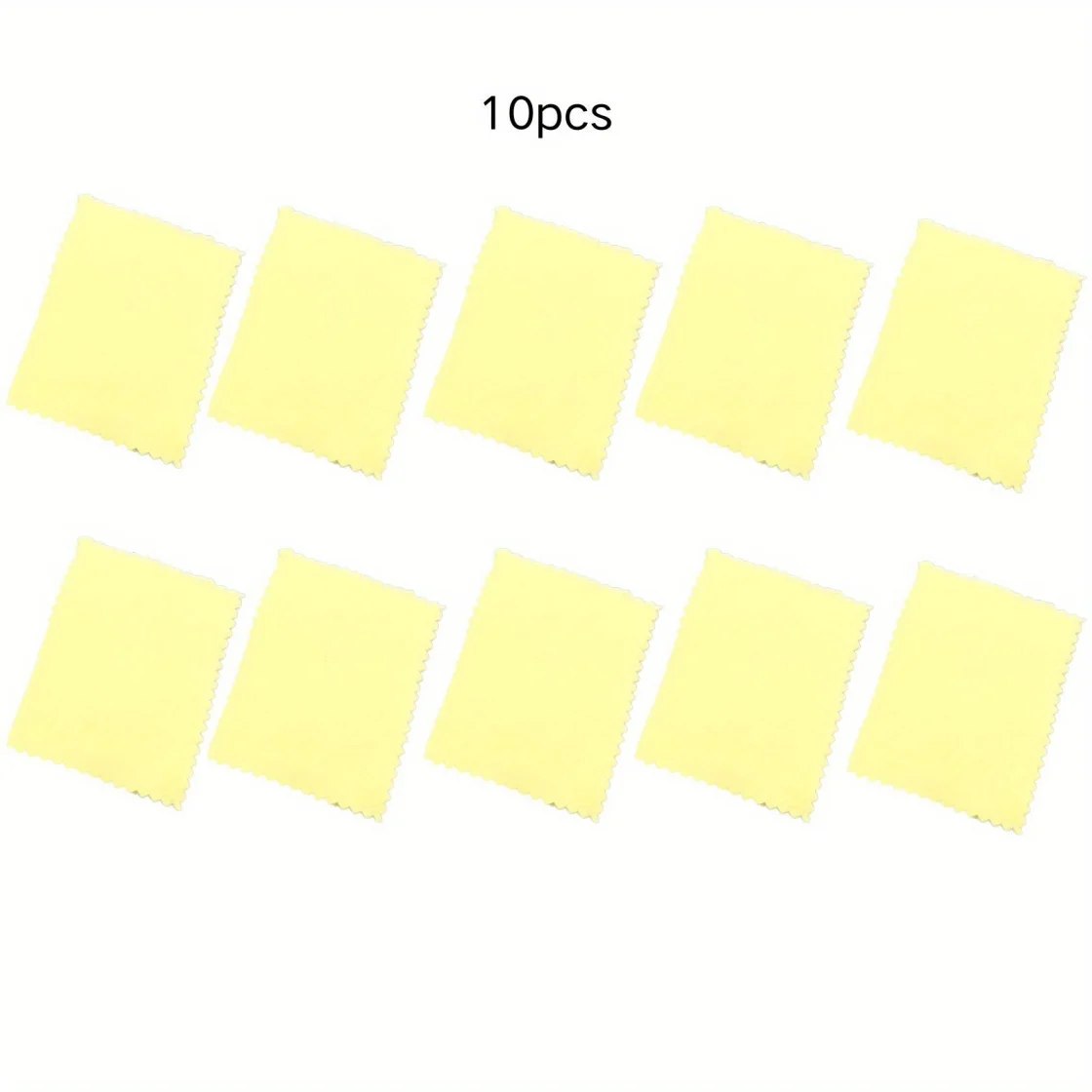 10pcs yellow - Double Sided Jewelry Care Silvery Polishing Cloth, Jewelry Cleaning Cloth, Anti-oxidation Polishing Cloth - Jewelry Cleaning Care - Party Jewelry Gift Packaging Accessories, Party Small Gifts -Accessory Storage, Jewelry Hanging Bag
