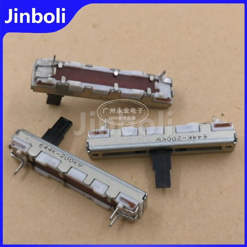 

1PCS 40MM 4CM Straight Slide Potentiometer Resistor W200K With Midpoint Single 3Pins Mixer Volume Fader 200K Ohm