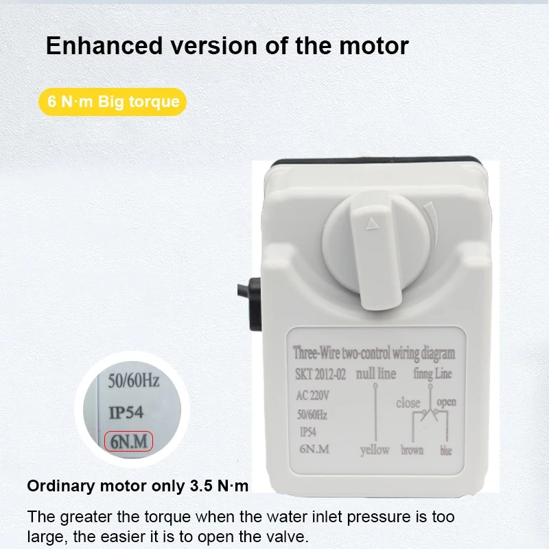 Suitable for various models of ball valves with 220V 3-wire 2-control electric actuators (excluding valve body)