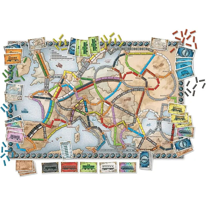 Ticket to Ride Europe Board Game English Family Multiplayer Friends Party Play Cards Game Plot Collection Toys Gifts