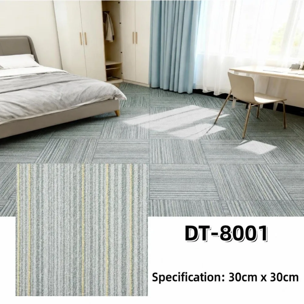 Imitation Carpet Texture PVC Floor Tile Waterproof Self Adhesive Floor Cover Wear Resistant Anti Slip Vinyl Floor Sticker