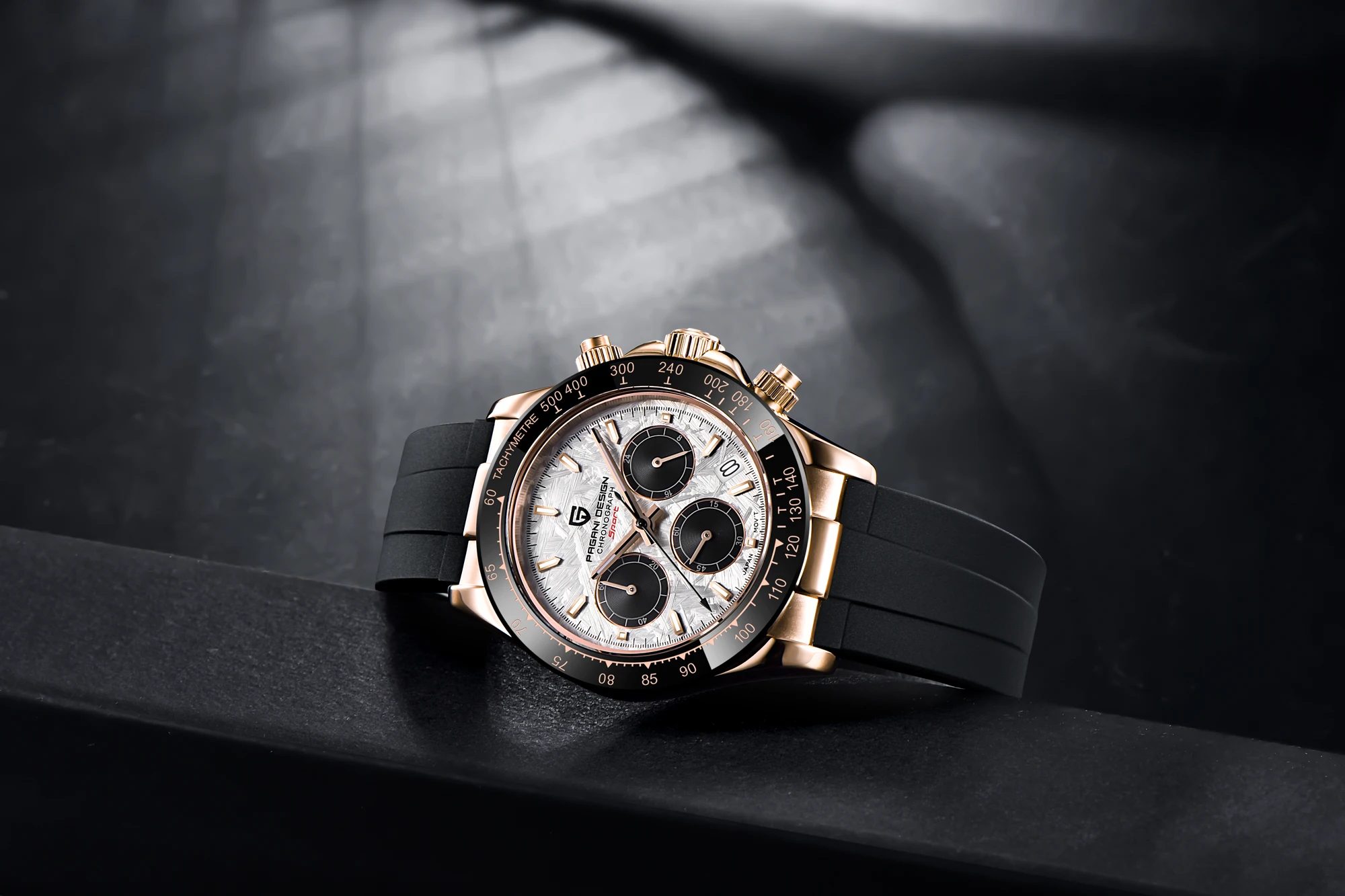 PAGANI DESIGN New Gold Blue Luxury Quartz Watch For Men Gift Box VK63 Movt Chronograph Sapphire Crystal Stainless Steel Watch