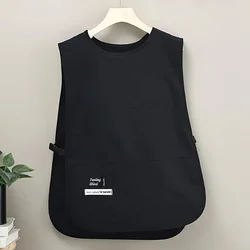Apron Sleeveless Waterproof and Oil-proof Multi-purpose Nylon Vest Unisex Suitable for Home Kitchen Garden Cooking Manicure Cafe