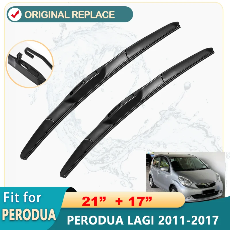 

Car Windshield Wiper For PERODUA LAGI 2011-2017 21"+17"Front Wiper Blades Brushes Cutter Accessories 2011 2012 2013 2014 2015