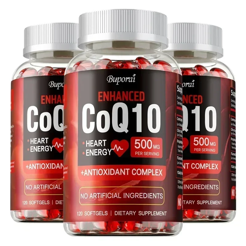 High Absorption CoQ10 Capsules - Antioxidant Support for Brain, Heart, & Energy Health