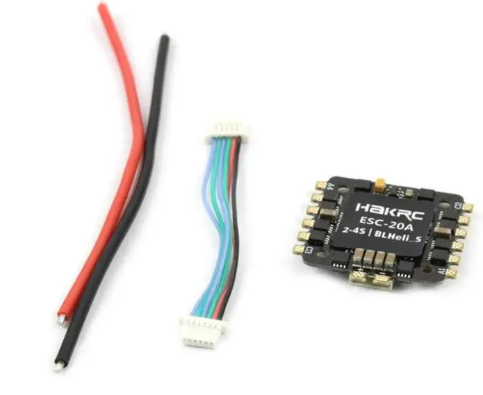 HAKRC 20A BLheli_S BB2 2-4S 4in1 Brushless ESCX4 Support DShot600 20x20mm for RC Car FPV Racing F3 F4 F7 F722 F405 FC Stack