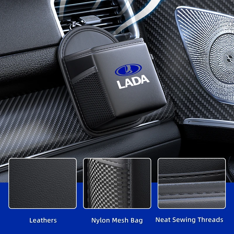 Car Air Vent Storage Box Phone Holder Sunglasses Bag Auto Accessories For Lada Priora Sedan Sport Kalina Granta Vesta Niva