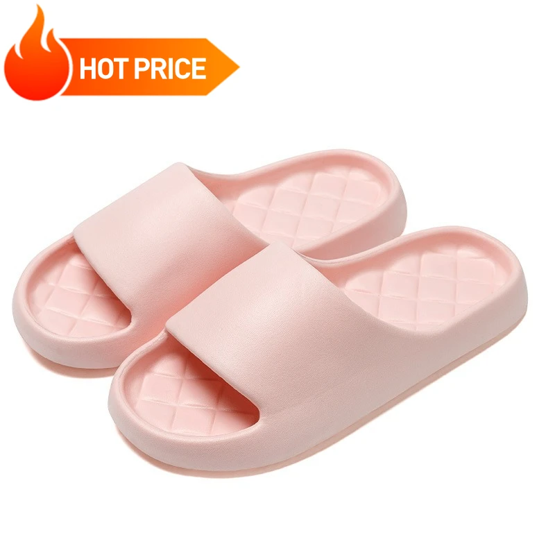 

Унисекс тапочки для ванной Cloud Cushion Slides, летние шлепанцы на толстой платформе, мужские домашние нескользящие парные вьетнамки