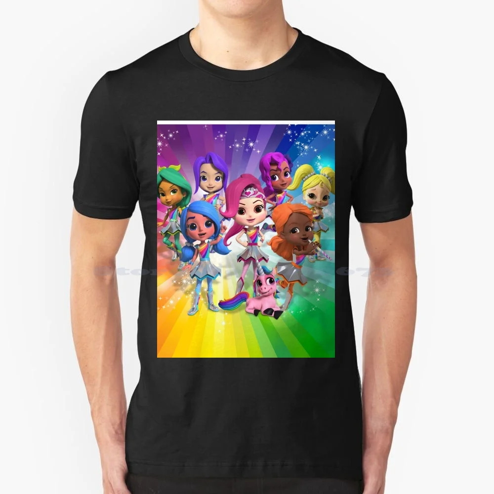 Rainbow Rangers T Shirt 100% Cotton Tee Rainbow Rangers Powers Colour