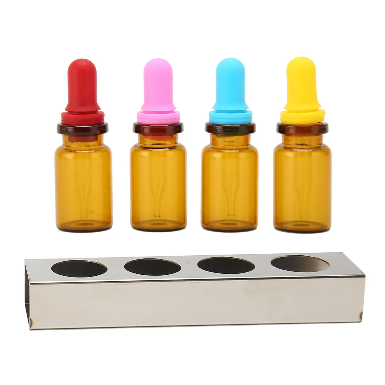 

Reusable Dark Amber Dropper Bottles Set for essential Oils & for medicines - Professional Removable Design