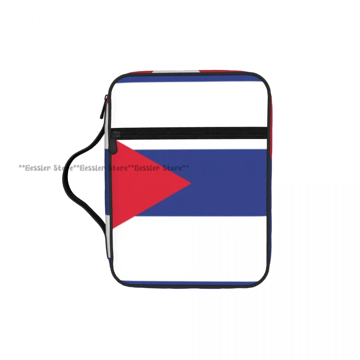 

Чехол для Библии с флагом Кубы, на молнии, с карманом и ручкой, сумка для хранения, для церкви