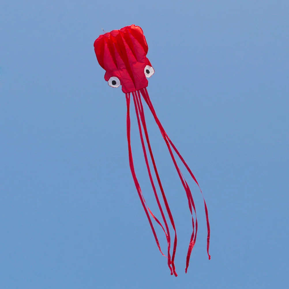 Lindo pipa grande e fácil para crianças, software de pipo, cauda longa com linha voadora de 30 m para praia ou parque (vermelho)