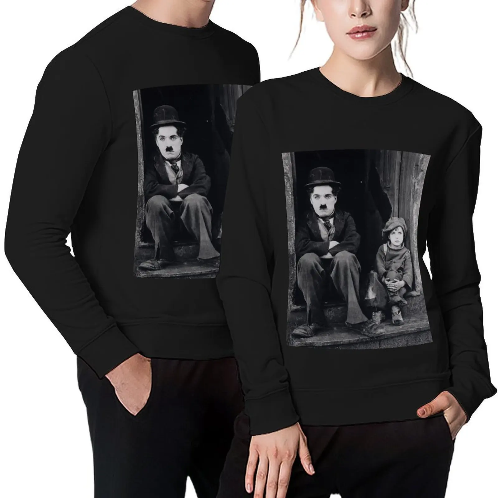 

Charlie Chaplin - The Kid Pullover men's clothes korean style clothes men clothes new sweatshirts