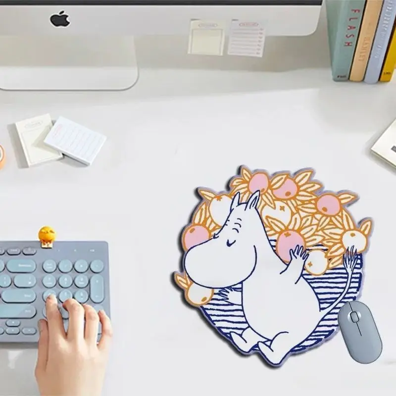 Moomin Niedliches Diatomeenerde-Mauspad Wasserdicht Rutschfest Unregelmäßige Schreibtischunterlage Tragbare Laptop-Büro-Matte