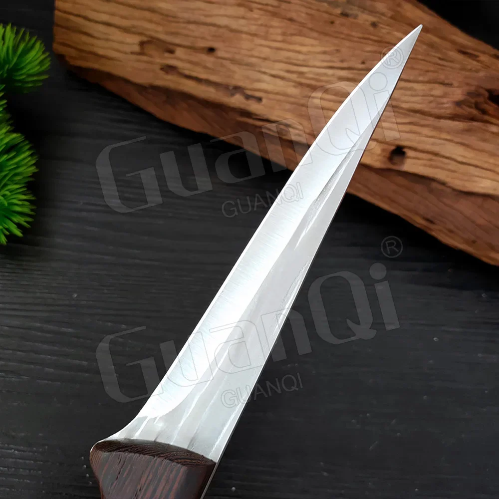 6/7inch Forged Boning Knife Fishing Hunting Knife with Sheath Handmade Chef's Butcher Knife Fish Vegetables Meat Cleaver