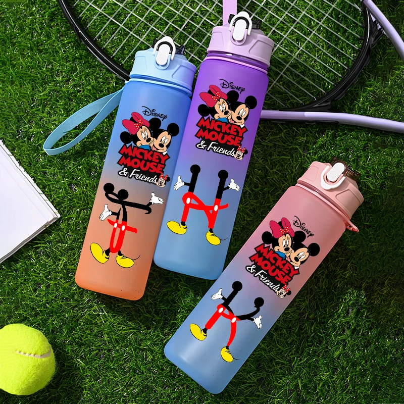 750 مللي الكرتون رسالة A-Z ميكي ماوس أنيمي الطرفية الطفل شرب كوب التدرج اللون كوب بلاستك لطيف ميني ماوس هدية #3