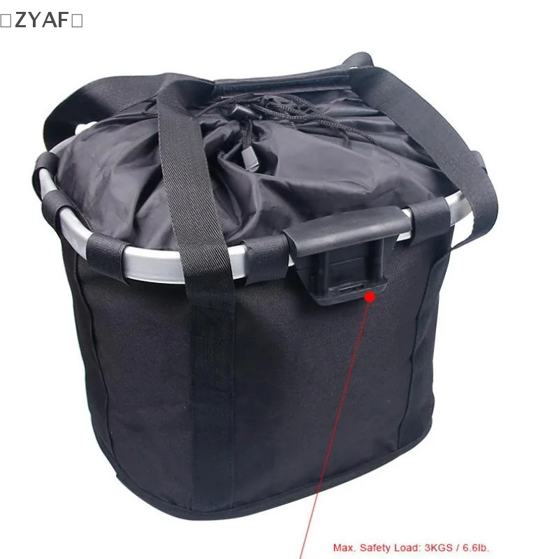 

〔ZYAF〕Bicycle Front Basket Bike Small Pet Dog Carry Pouch 2 In 1 Detachable Cycling Handlebar Tube Hanging Fold Luggage Bag