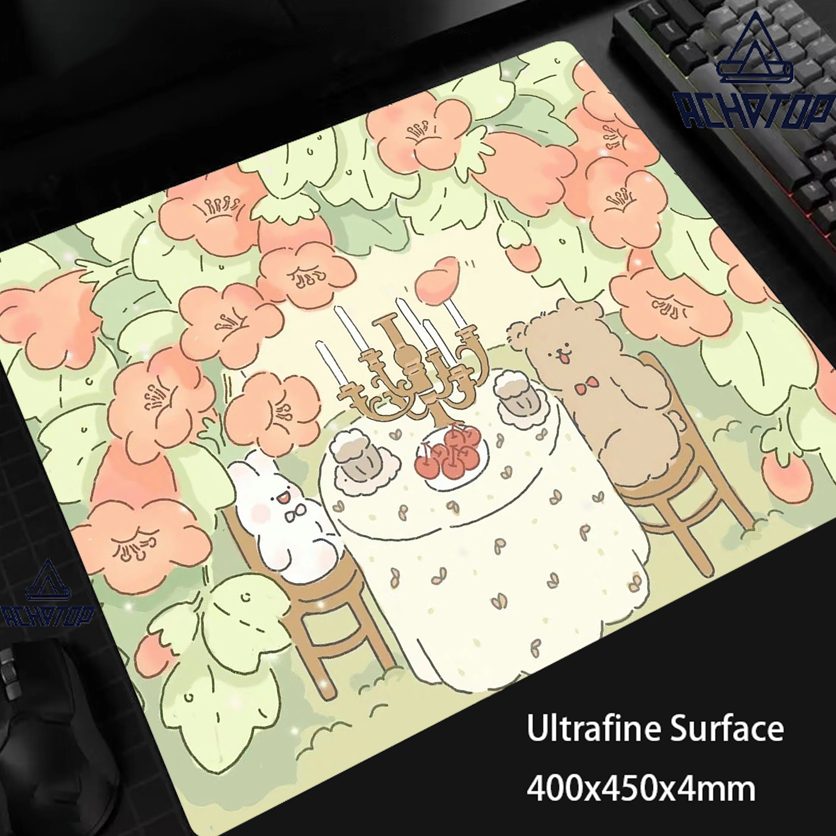 45x40CM Kawaii Rabbit  Mousepad Ultrafine Surface Balance E-Sports Mouse Mat Game Professional Premium Mouse Pad Gamer Desk Mat