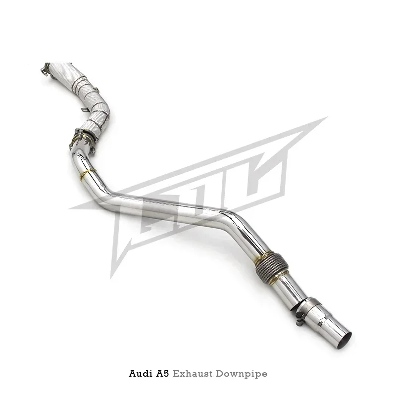 Section High flow Pipes branch downpipe Exhaust Pipe with for A4/A5 B8 1.8T/2.0T 2008-2017