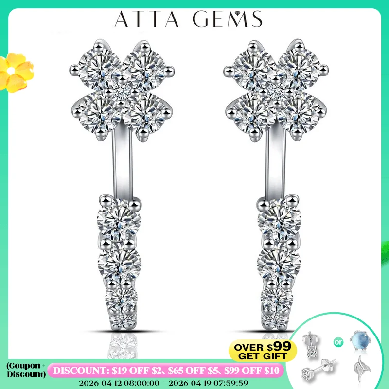 

925 Sterling Silver Earrings Moissanite Diamond Earrings Passed Diamond Test Perfect Cut Women Engagement Luxury Jewelry Gift