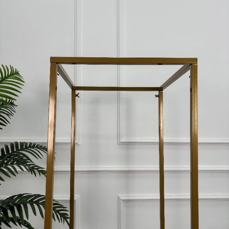 Super High Square Metal Flower Stand Table and Floor Decoration 120/150/180/200cm Flower Ornaments for Wedding Decoration