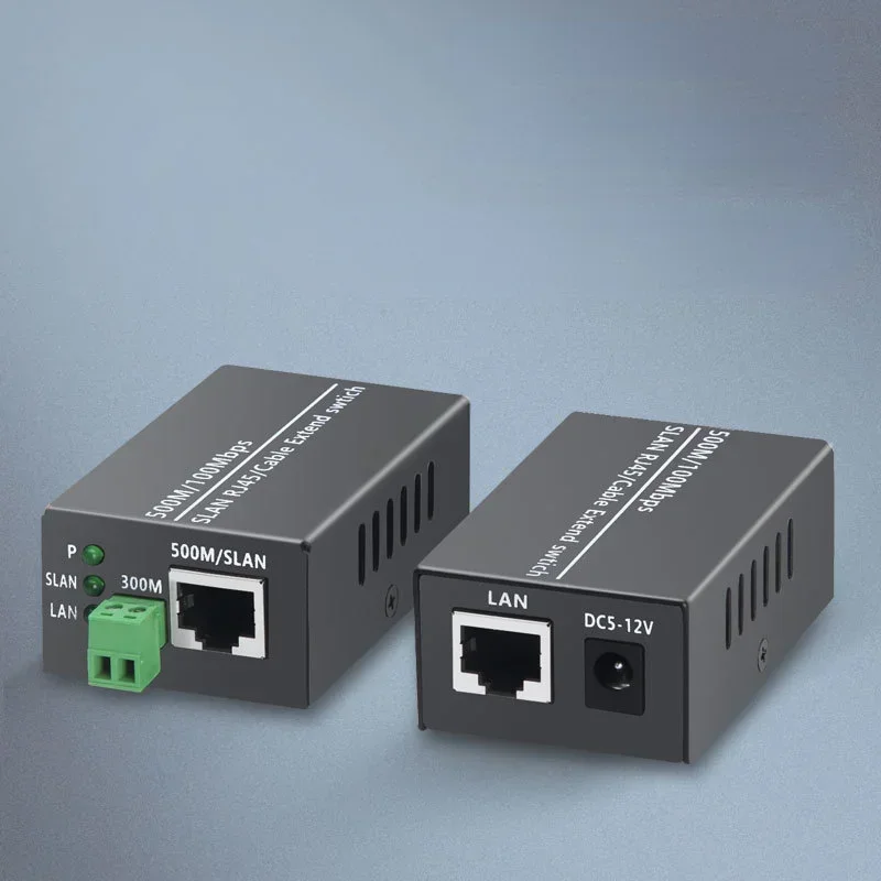 Anpwoo-extensor de transmisión de Cable Coaxial, Kit de Red HD, Ethernet, 1 piezas, para cámaras CCTV de Seguridad