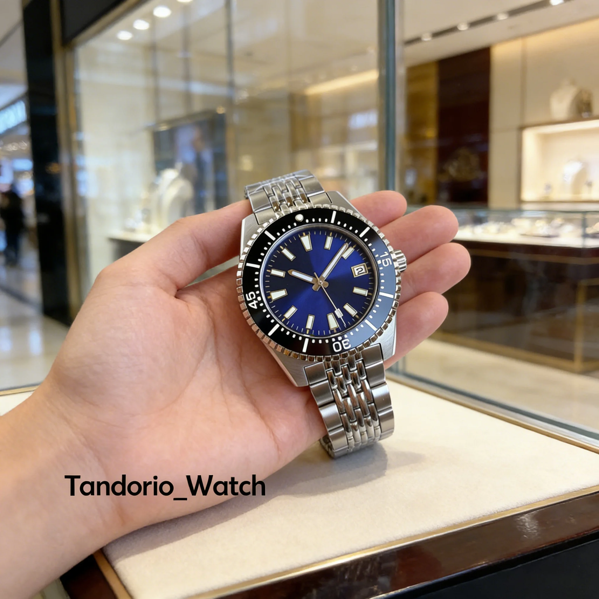 Tandorio 62MAS Style 300m Waterproof Diver Men Watch For Japan NH35A Auto Movement Domed Sapphire Glass Luminous Sunburst Dial