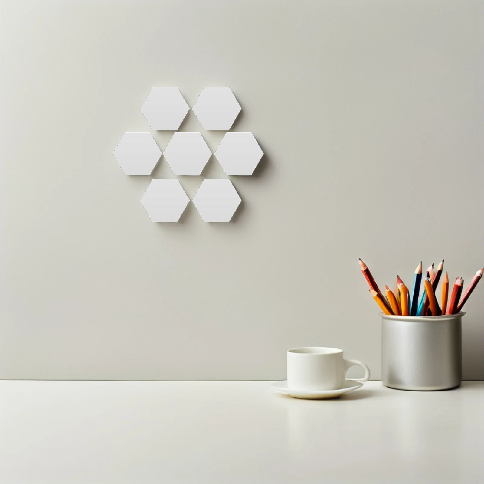 

48 Pcs Removable Hexagonal Wall Mirror Tile Acrylic Self Adhesive Sticker Decal