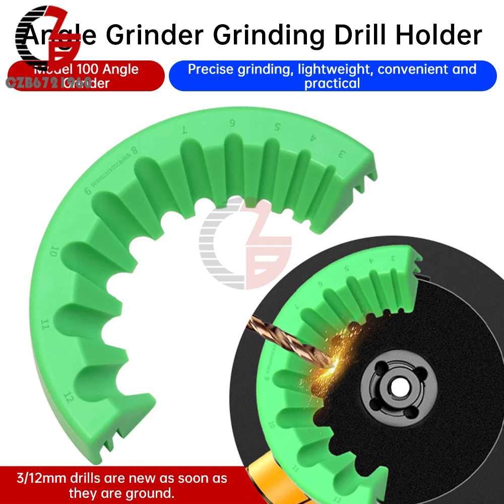 

3-12mm 10 Model Hole Drill Bit Grinding Sharpener Angle Grinder Attachment Precision Drilling Brack Polishing Grinding Tool