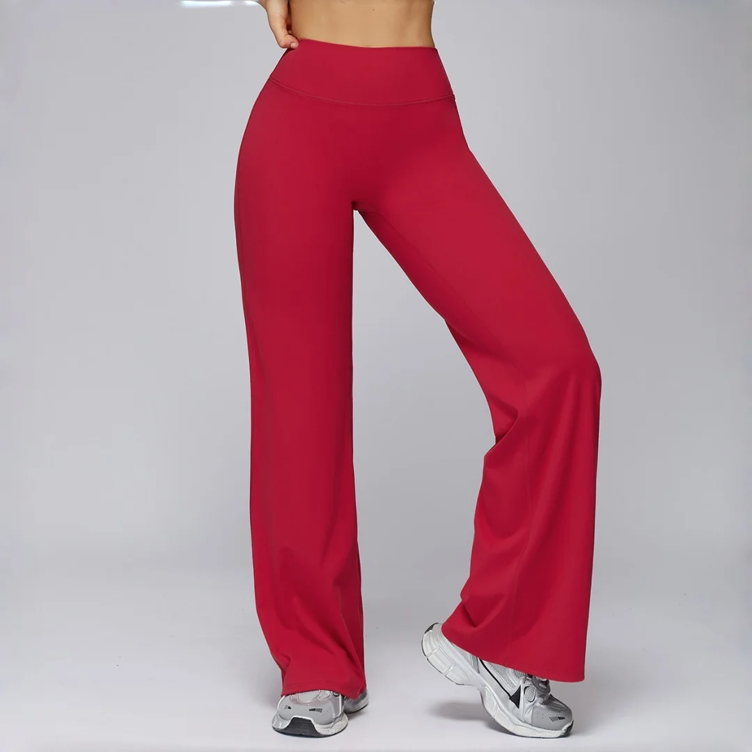 

Осень-зима спортивные штаны для фитнеса и йоги с высокой талией, расклешенные брюки для бега, повседневная одежда для тренировок, широкие брюки для йоги в тренажерном зале