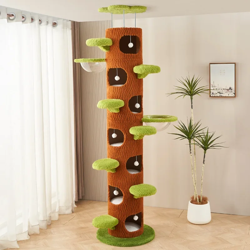 

Cat climbing frame nest, cat tree integration, non-solid wood Tongtian pillar, fram toys products