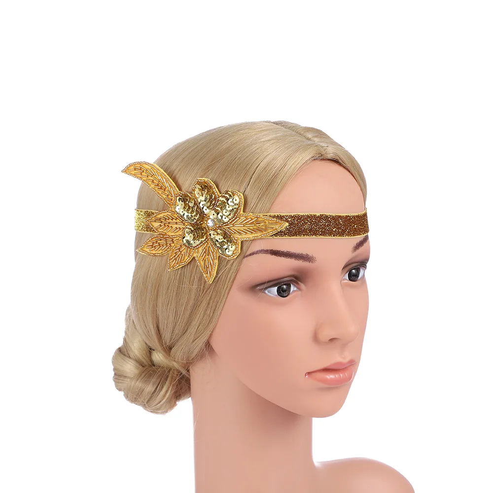 Cute Golden color Seed Beads Handmade Headband Crystal Rhinestone Customized Beaded Hairband For Women & Girls Hair Accessories