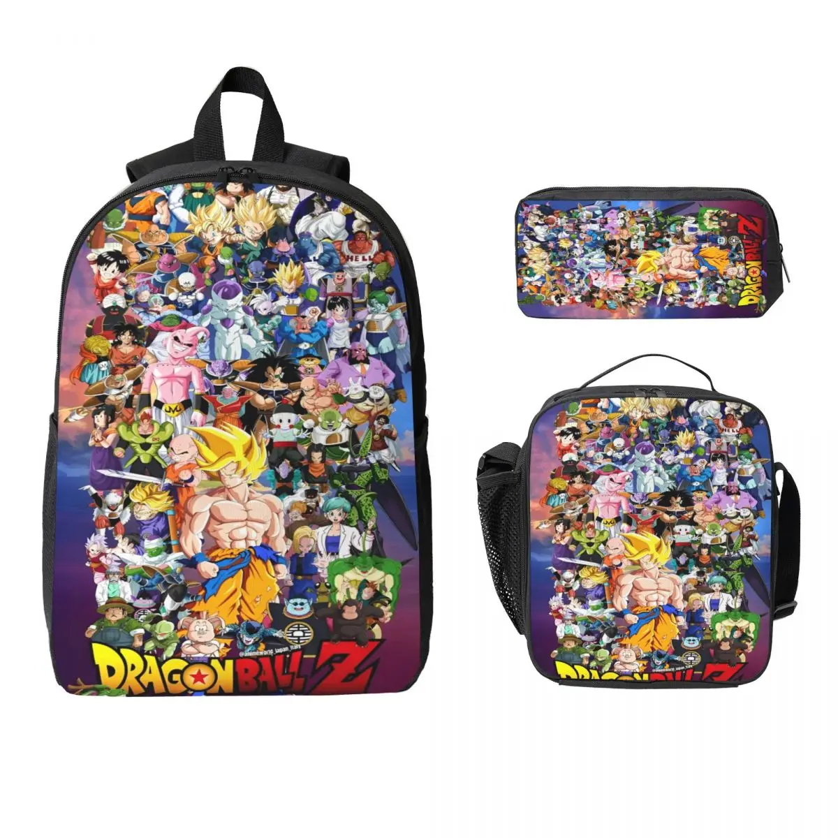

Dragon Ball DragonBall Anime Kids Backpack Lunch Box Pencil Boxes for Boys Girls Backpacks Schoolbag Bookbag Set