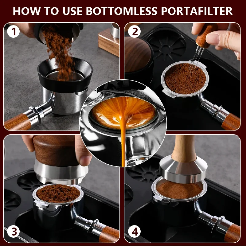 Coffee Bottomless Portafilter 51mm For Homix H11 Oster Cecotec Hibrew 1 2Cup Replacement Filter Basket Espresso Maker Accessorie view 5
