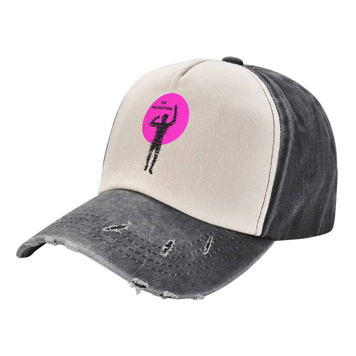 

The Pin Doctors Pink And Black Logo Baseball Cap Sports Cap Custom Cap Fluffy Hat Woman Men's