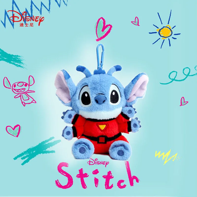 

Disney Stitch Plush Toy Backpack Pendant Cartoon & Cute Doll Keyring Soft And Comfortable Accessories Girls Gift Kids Toys